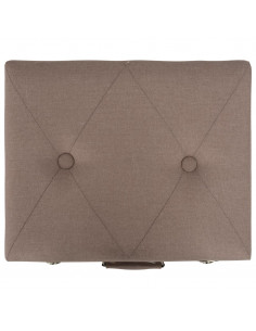 Sgabello con Contenitore 40 cm in Tessuto Marrone