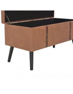 Sgabelli con Contenitore 3 pz in Similpelle Marrone