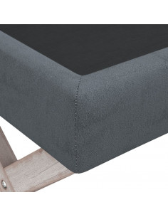 Sgabello Portaoggetti Grigio Scuro 110x45x49 cm in Velluto