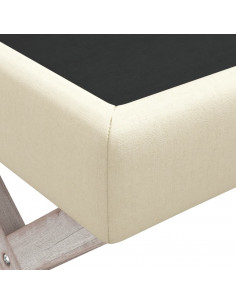 Sgabello Portaoggetti Beige 45x45x49 cm Lino