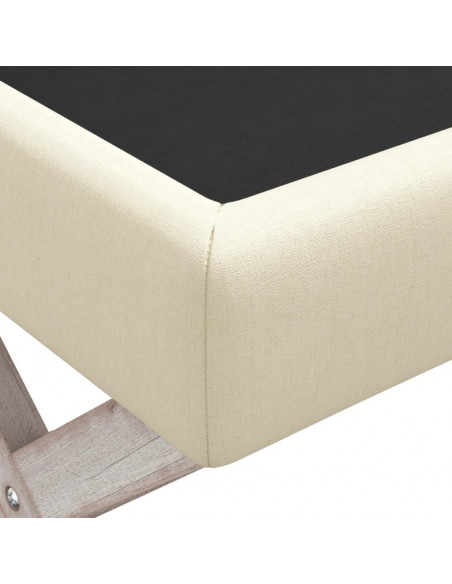 Sgabello Portaoggetti Beige 45x45x49 cm Lino