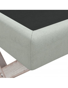 Sgabello Portaoggetti Grigio chiaro 110x45x49 cm in Velluto