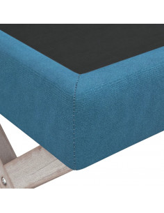 Sgabello Portaoggetti Blu 110x45x49 cm in Velluto