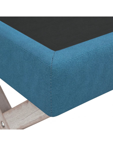 Sgabello Portaoggetti Blu 110x45x49 cm in Velluto