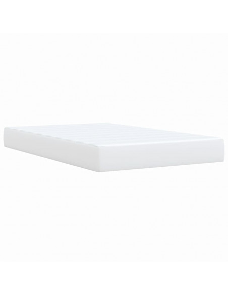 Giroletto a Molle con Materasso Bianco 120x200 cm in Similpelle