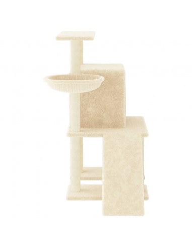 Albero per Gatti con Tiragraffi in Sisal Crema 96,5 cm