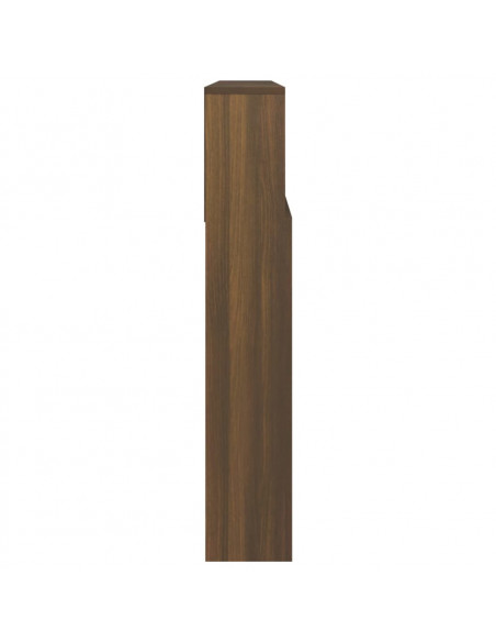 Testiera con Contenitore Rovere Marrone 220x19x103,5 cm