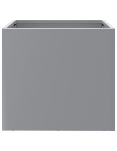 Fioriere 2pz Argento 32x30x29 cm in Acciaio Zincato