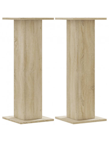 Supporti per Piante 2 pz Rovere Sonoma 30x30x80cm in Truciolato