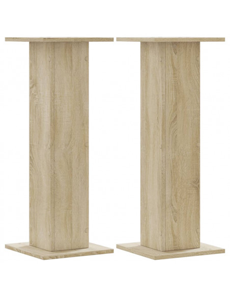 Supporti per Piante 2 pz Rovere Sonoma 30x30x80cm in Truciolato