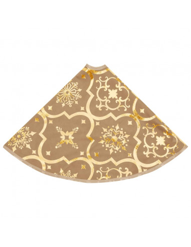 Gonna Albero Natale Raffinata con Calza Gialla Tessuto 90 cm