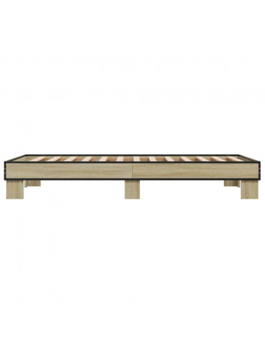 Giroletto Rovere Sonoma 100x200 cm Legno Multistrato e Metallo