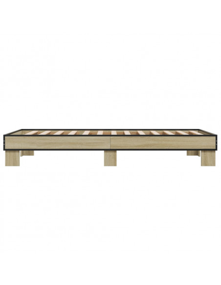 Giroletto Rovere Sonoma 100x200 cm Legno Multistrato e Metallo