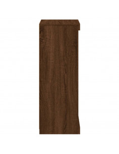 Credenza con Luci LED Rovere Marrone 41x37x100 cm 2