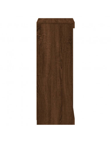 Credenza con Luci LED Rovere Marrone 41x37x100 cm