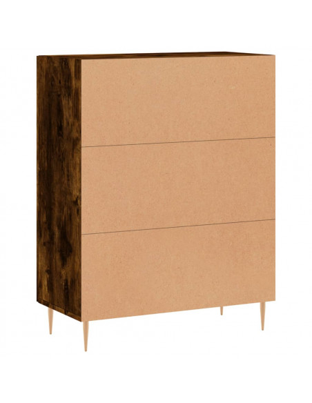 Credenza Rovere Fumo 69,5x34x90 cm in Legno Multistrato