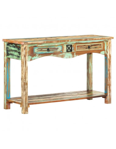 Tavolo Consolle 120x40x75 cm in Legno Massello di Recupero