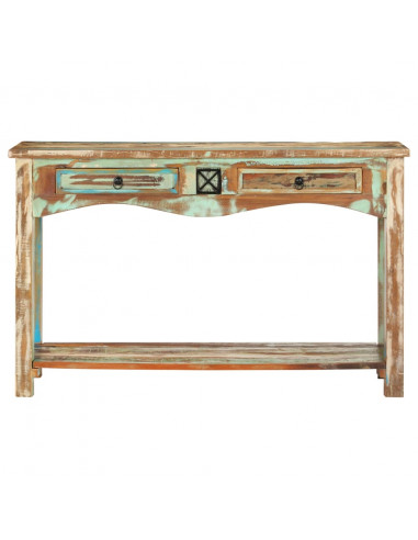 Tavolo Consolle 120x40x75 cm in Legno Massello di Recupero