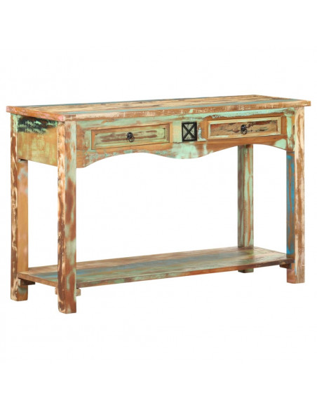 Tavolo Consolle 120x40x75 cm in Legno Massello di Recupero