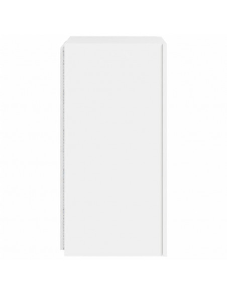 Mobili TV a Parete con Luci LED 2pz Bianchi 30,5x35x70 cm