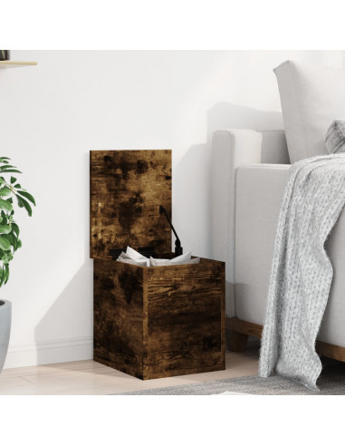 Contenitore Portaoggetti Rovere Fumo 30x35x35 cm in Truciolato