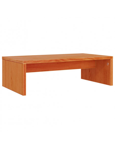 Supporto Monitor Marrone Cera 50x27x15 cm Legno Massello Pino