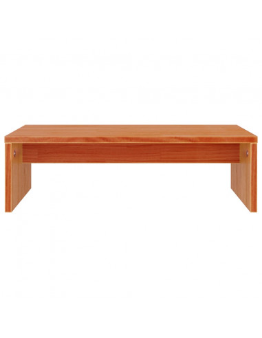 Supporto Monitor Marrone Cera 50x27x15 cm Legno Massello Pino