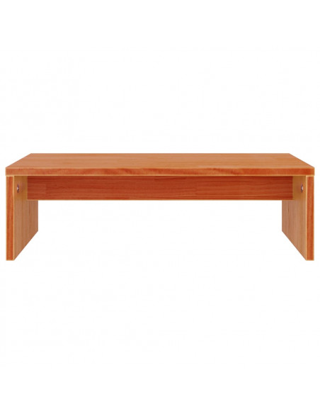 Supporto Monitor Marrone Cera 50x27x15 cm Legno Massello Pino