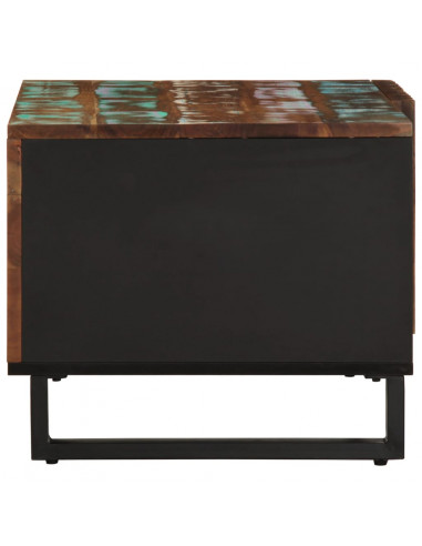 Tavolino da Salotto 80x51x40 cm in Legno Massello di Acacia