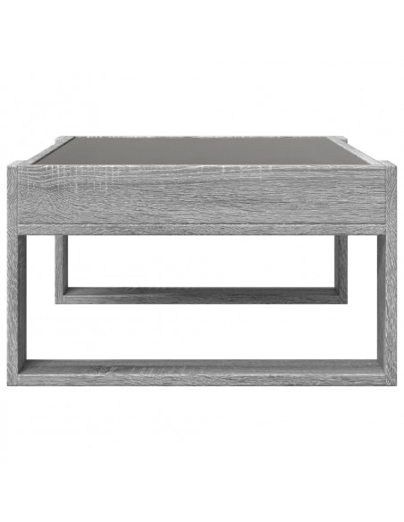 Tavolino da Salotto con LED Infinity Grigio Sonoma 70x53x30 cm