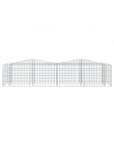 Gabbione ad Arco con Letto Rialzato 200x50x50 cm Ferro Zincato