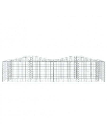 Gabbione ad Arco con Letto Rialzato 200x50x50 cm Ferro Zincato