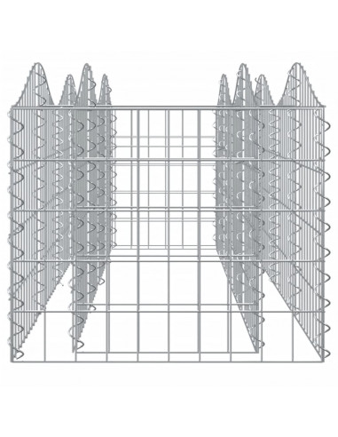 Gabbione ad Arco con Letto Rialzato 200x50x50 cm Ferro Zincato