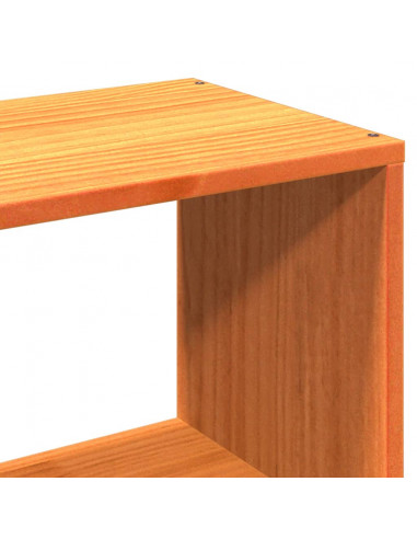 Letto Libreria senza Materasso Marrone Cera 90x190 cm in Pino