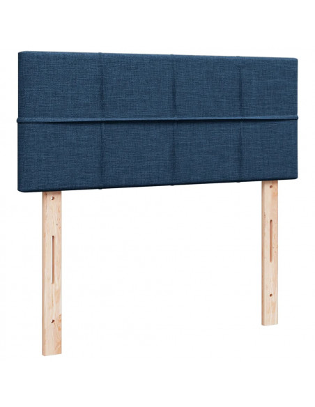 Giroletto a Molle con Materasso Blu 120x200 cm in Tessuto