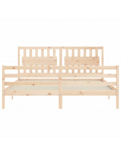 Giroletto con Testiera Super King Size in Legno Massello 2