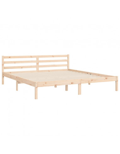 Giroletto con Testiera Super King Size in Legno Massello