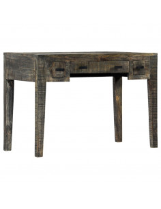 Scrivania Nera 110x50x75cm in Legno Massello di Mango