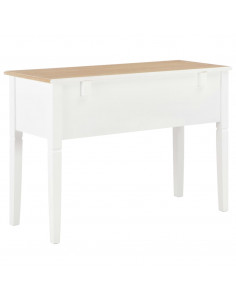Scrivania Bianca 109,5x45x77,5 cm in Legno