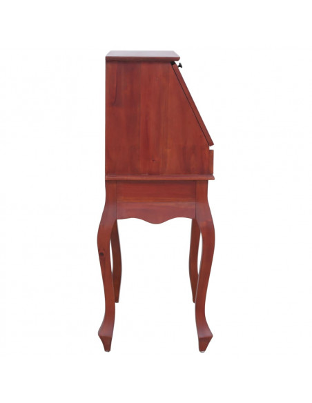 Scrittoio Marrone 78x42x103 cm in Legno Massello di Mogano