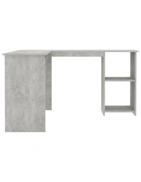 Scrivania Angolare a L Grigio Cemento 120x140x75cm Multistrato