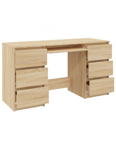 Scrivania Rovere Sonoma 140x50x77 cm in Legno Multistrato