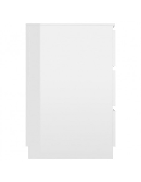 Scrivania Bianco Lucido 140x50x77 cm in Legno Multistrato