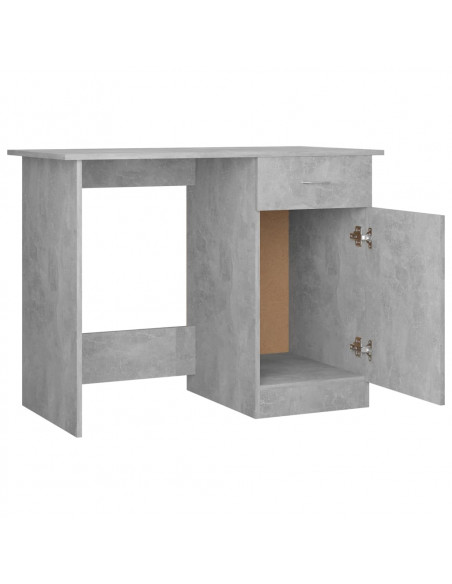 Scrivania Grigio Cemento 100x50x76 cm in Legno Multistrato
