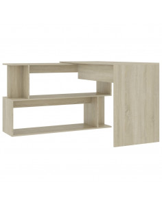 Scrivania Angolo Rovere Sonoma 200x50x76 cm Legno Multistrato