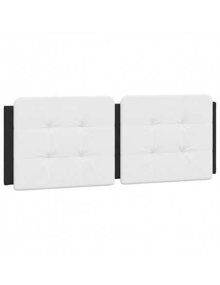 Giroletto con Testiera Nero e Bianco 120x200 cm in Similpelle