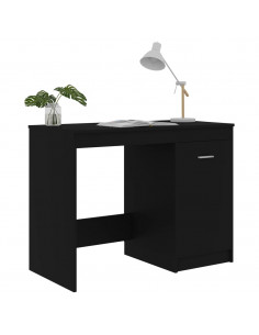 Scrivania Nera 100x50x76 cm in Legno Multistrato