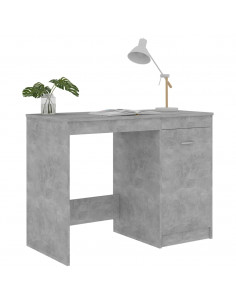 Scrivania Grigio Cemento 100x50x76 cm in Legno Multistrato