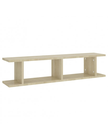 Mensole a Parete 2pz Rovere Sonoma 90x18x20cm Legno Multistrato