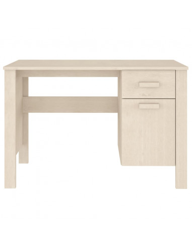 Scrivania HAMAR Miele 113x50x75 cm in Legno Massello di Pino